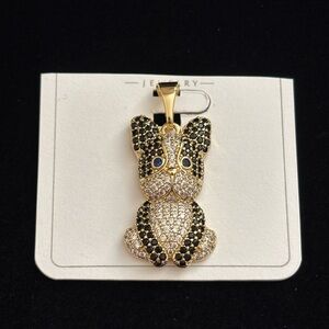 Gold plated dog pendant